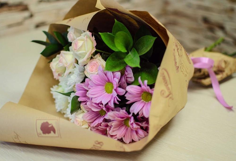 Букет цветов из: Розы и Хризантемы в Дмитриевском Республики Адыгея