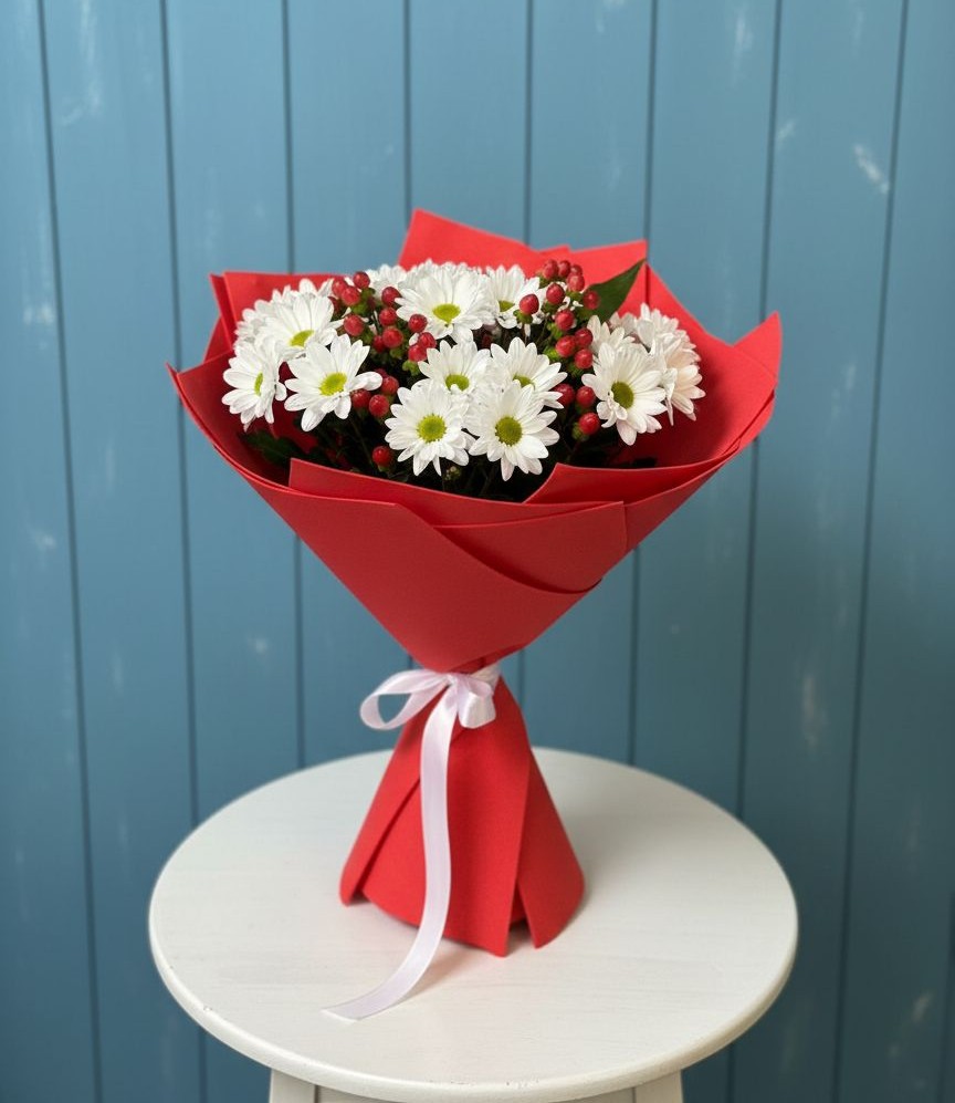 Букет цветов из: Хризантемы в Дмитриевском Республики Адыгея