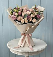 Букет цветов из:  Розы и Лизиантусы #REPLACE_PRED# Дмитриевском Республики Адыгея