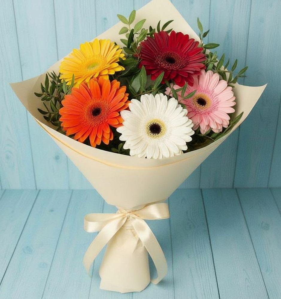 Букет цветов из: Герберы в Дмитриевском Республики Адыгея