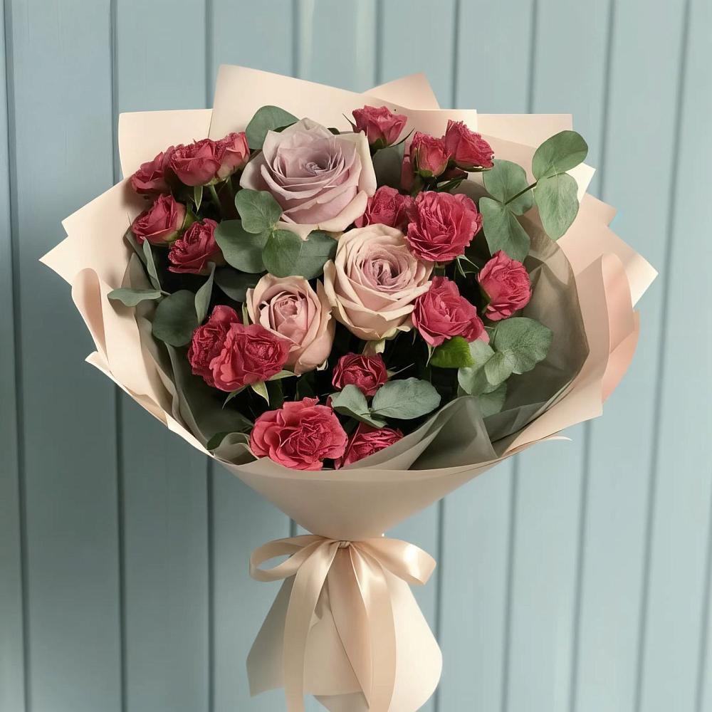 Букет цветов из: Гвоздики и Розы в Дмитриевском Республики Адыгея