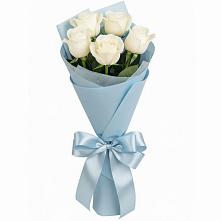 Букет 5 Белых роз Проуд в Дмитриевском Республики Адыгея