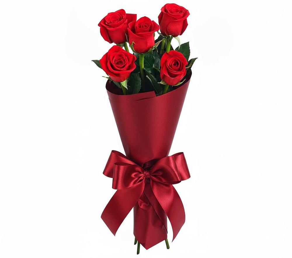 Букет 5 Красных роз Эдлесс Лав в Дмитриевском Республики Адыгея