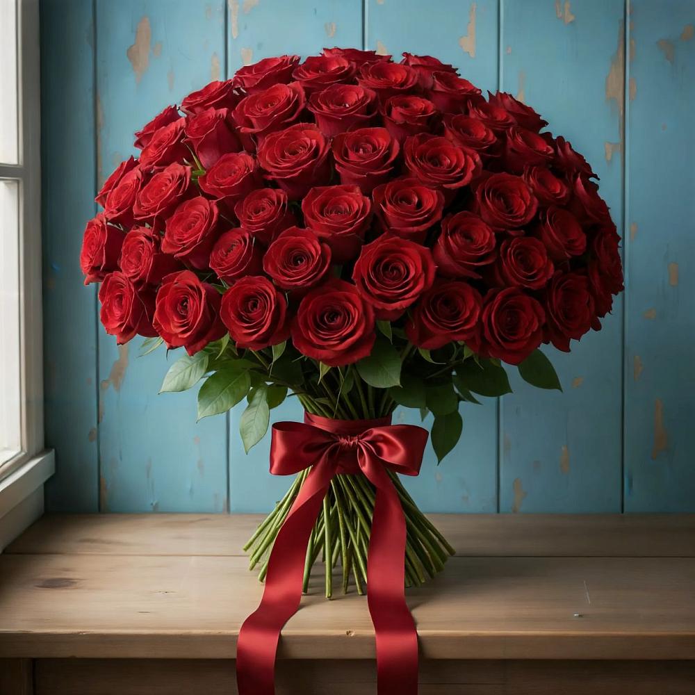 Букет Красные розы Блэк Меджик в Дмитриевском Республики Адыгея