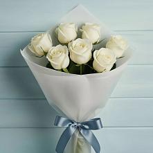 Букет 7 Белых роз Эдлесс Лав в Дмитриевском Республики Адыгея