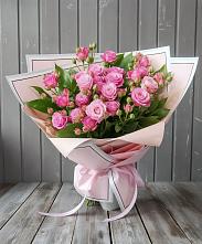 Букет Розовый кустик в Дмитриевском Республики Адыгея