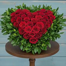 Цветочная композиция из Розы в виде сердца в Дмитриевском Республики Адыгея