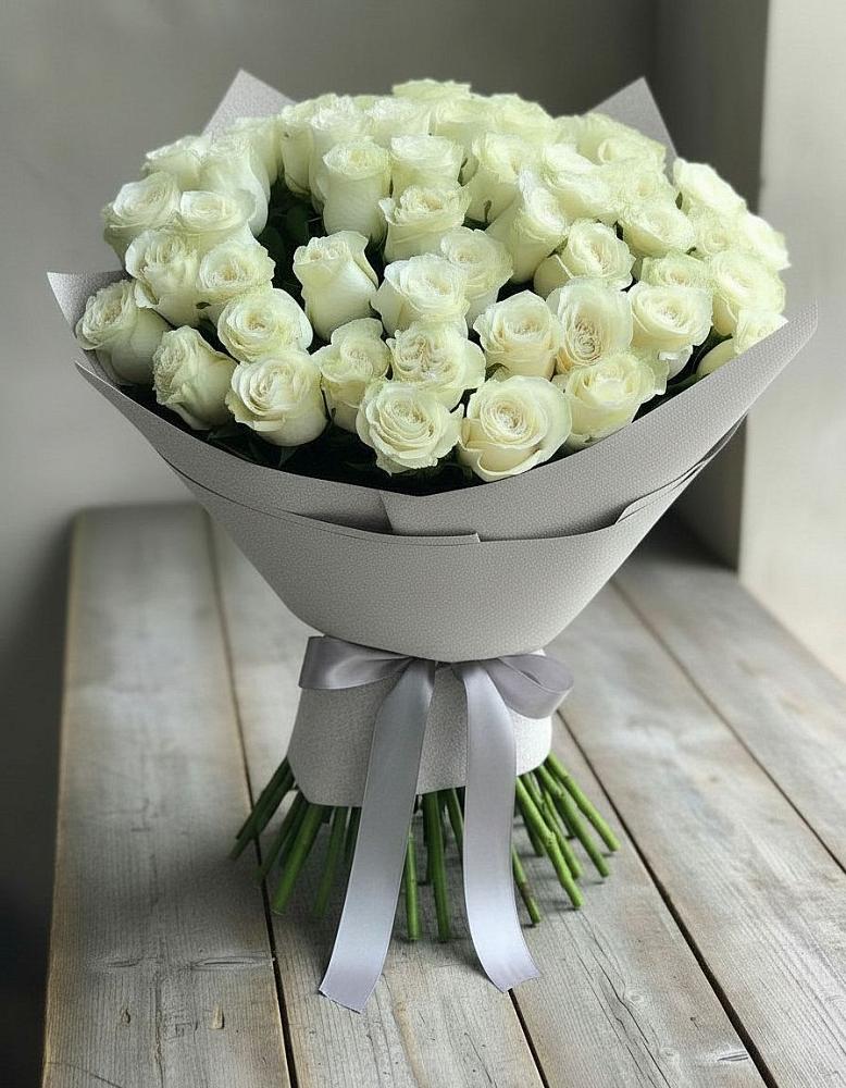 Букет 35 Белых роз в Дмитриевском Республики Адыгея