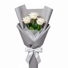 Букет 3 белые розы #REPLACE_PRED# Дмитриевском Республики Адыгея