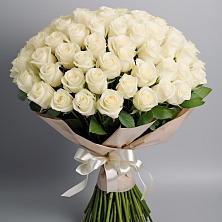 Букет 101 беля роза Белоснежка в Дмитриевском Республики Адыгея