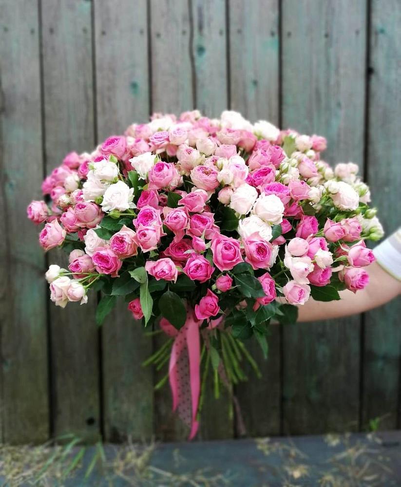 Букет Розовые кустовые розы Натали и Лав Лидия в Дмитриевском Республики Адыгея