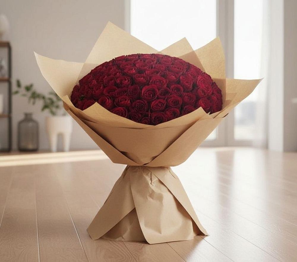 Букет 101 Красная роза в Дмитриевском Республики Адыгея
