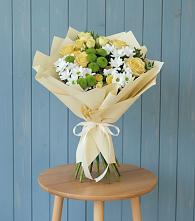 Букет цветов из:  Хризантемы и Розы в Дмитриевском Республики Адыгея