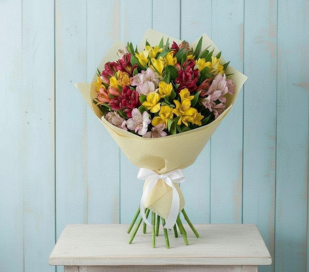 Букет цветов из: Альстромерии в Дмитриевском Республики Адыгея