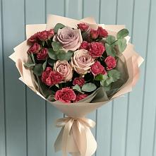 Букет цветов из:  Гвоздики и Розы в Дмитриевском Республики Адыгея